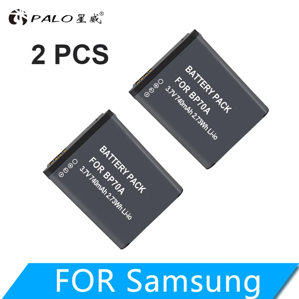 BP-70A EA-BP70A IA-BP70A BP70A IABP70A батарея для SAMSUNG AQ100, DV150F, ES65, ES67, ES70, ES71, ES73, ES74, ES75, ES80, MV800 - Цвет: 2PCS