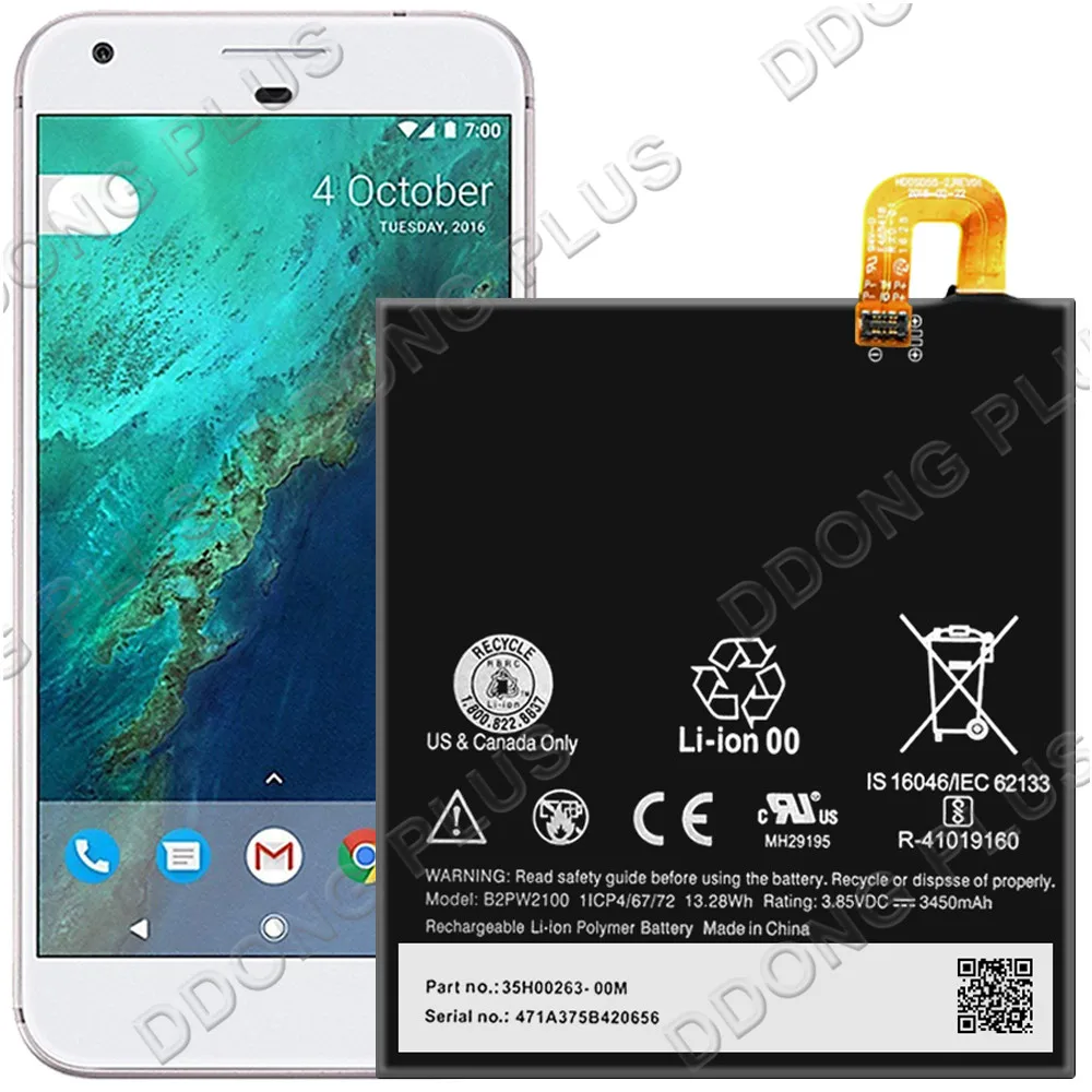 B2PW2100 Battery For Google Pixel XL G 2PW2100 021 B Battery 35H00263 00M Replacement Repair