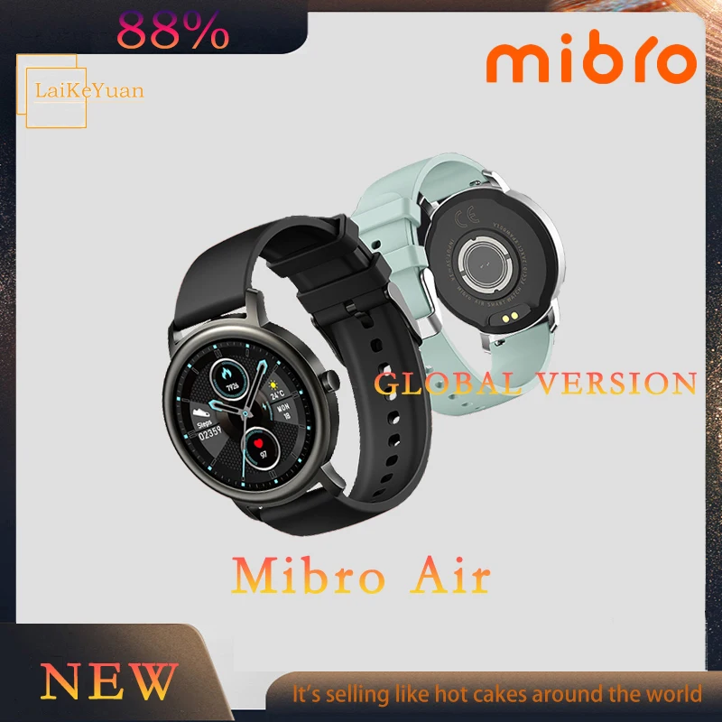 Mibro Air Smart Sports Watch Bluetooth 5.0 Men Women Fitness Heart Rate Monitor Support For Multiple Languages Ip68 Waterproof
