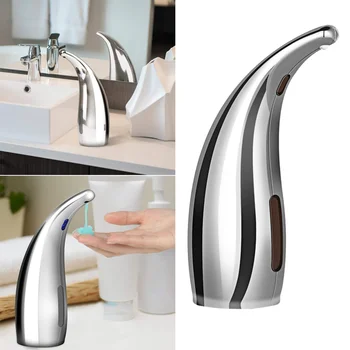 

White Soap dispenser Touchless Automatic ABS Soap Dispenser Motion Sensor Hand Free Dish Soap for Kitchen and Bathroom without B