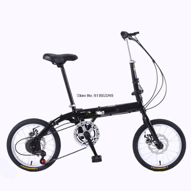 14インチ　折り畳み自転車 14インチ折りたたみ式超軽量自転車,シングル/可変速度,滑り止め