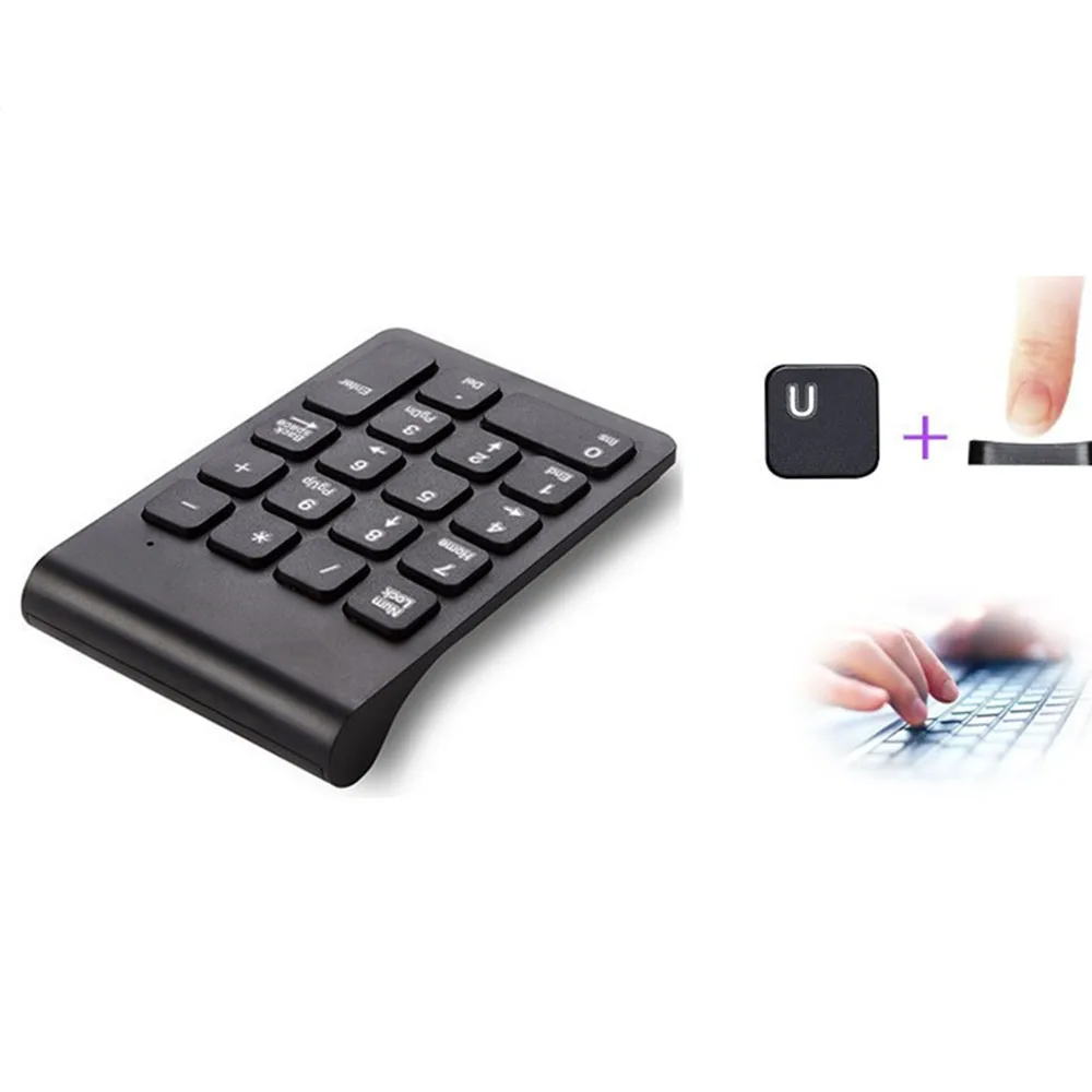 Портативный 2 4G Беспроводной цифровая клавиатура USB номер Pad 18 ключей Мини