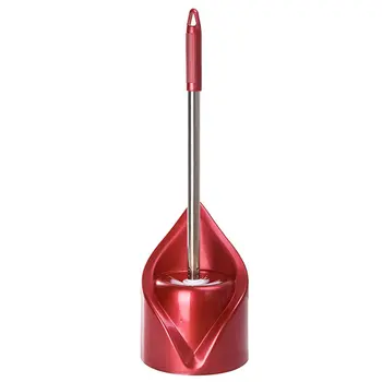 

Stainless Steel Wc Toilet Brush Flat Head Flexible Soft Bristles Brush with Quick Drying Holder Set for Bathroom Accessory Gap
