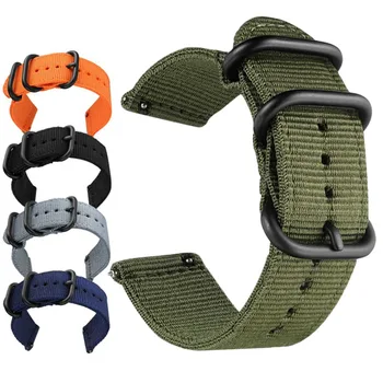 

20mm 22mm watch strap For Samsung Galaxy watch 46mm 42mm Active2 Active1 3 41mm 45mm Gear S3 frontier Sports nylon nato strap