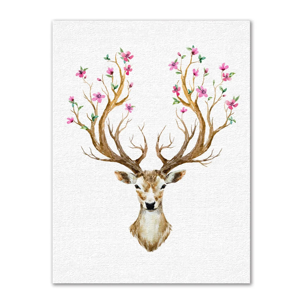 

Because of Northern European-Style Animal Decorative Painting Elk Library Wall Painting Cartoon Decorative Painting CHILDREN'S R