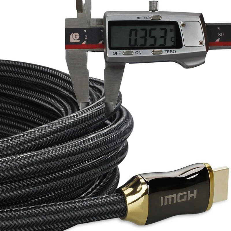 1/1. 5/2/3/5M Премиум со сверхвысоким разрешением Ultra HD HDMI кабель высокой Скорость+ Ethernet ЖК-дисплей HDTV 2160p 4K 3D золото