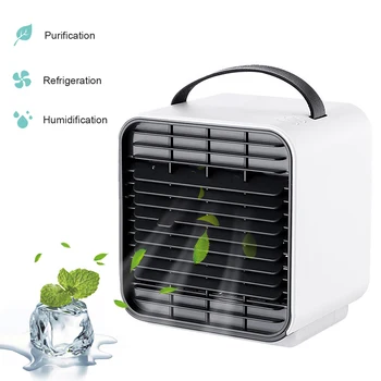 

Portable Summer Fan Mini Negative Ion Air Purification And Humidification Cooling Fan Refrigeration Fan Air Cooler Summer