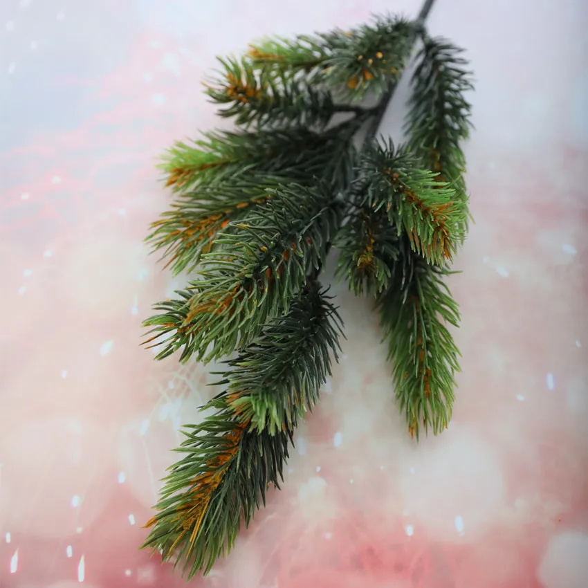 Искусственные рождественские сосны цветочный венок пластиковые сосновые иглы зеленые растения дома Рождественские Свадебные украшения двери