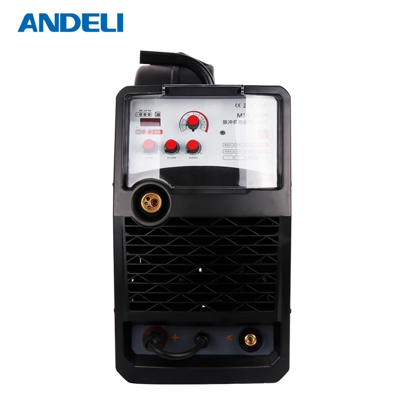 ANDELI MIG 200P однофазный Портативный Synergic сварочный аппарат импульсный алюминиевый
