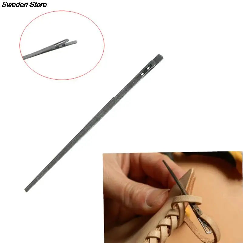 DIY Leather Stitch Craft Tool Leather Knitting Needle Double Hole Rope Lace Needle
