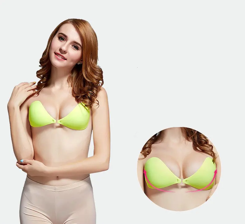 CXZD Seamless Self Adhesive Fly Bra Strapless Push Up Bra Wireless Stick On Sexy Lingerie Invisible Silicone Women Bra (7)