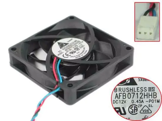 

Вентилятор охлаждения сервера Delta Electronics AFB0712HHB P01M DC 12 В 0,45 А 70x70x15 мм
