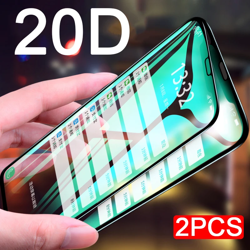 2 шт. 20D закаленное стекло для защиты экрана Xiaomi Mi 8 Lite Mi8 Se Pro Poco X3 NFC X2 F2 Pocophone F1
