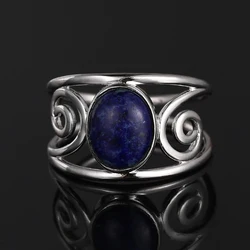 Vintage S925 Sterling Silver Green Jade Gemstone Ring for Women - Elegant Engagement and Wedding Jewelry (R35L - 1)