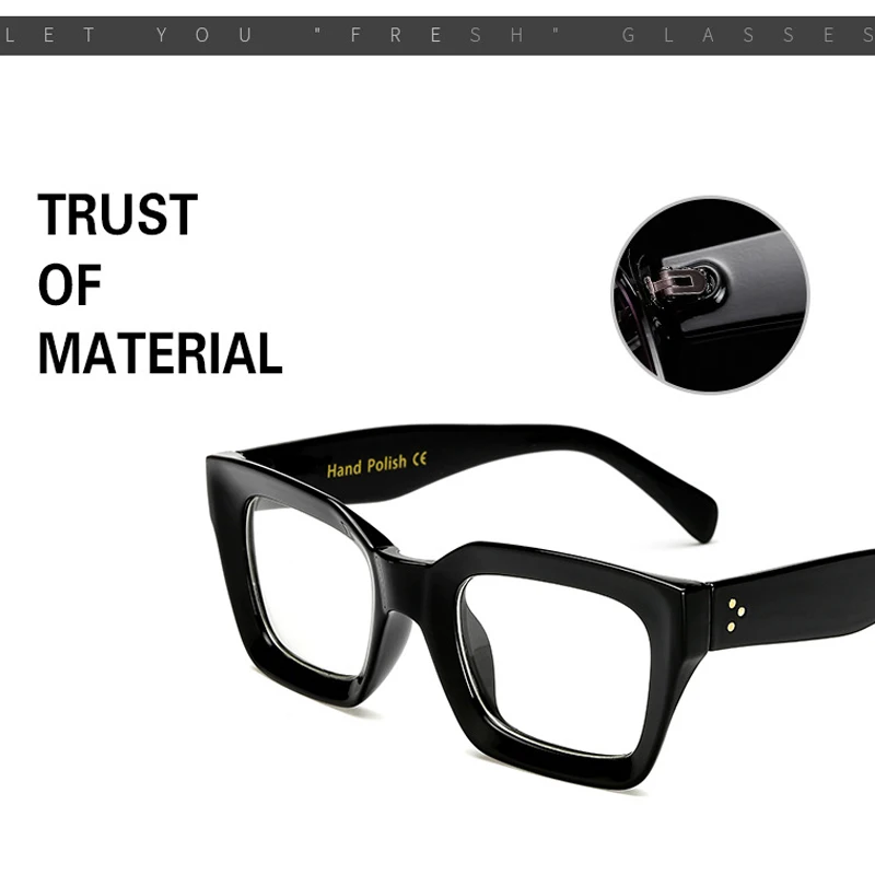 Zilead квадратные черные очки оправа прозрачные линзы оптические сеточки для мужчин и женщин простые очки унисекс