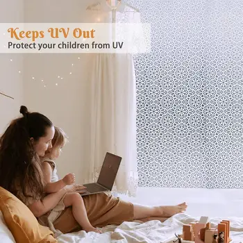 

60*100 cm Privacy Window Film Static Cling Decor Glass Sticker Frosted Vinyl Window Covering Anti-UV Self-adhesive Sticker
