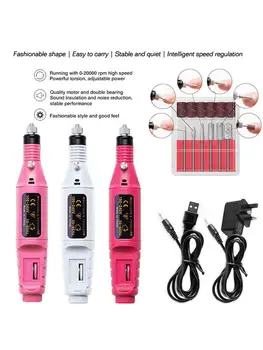 

1Set Electric Nail Drill Machine Kit USB Charging Manicure Machine Pedicure Sanding Buffer Nail File Nail Art Tools Kit