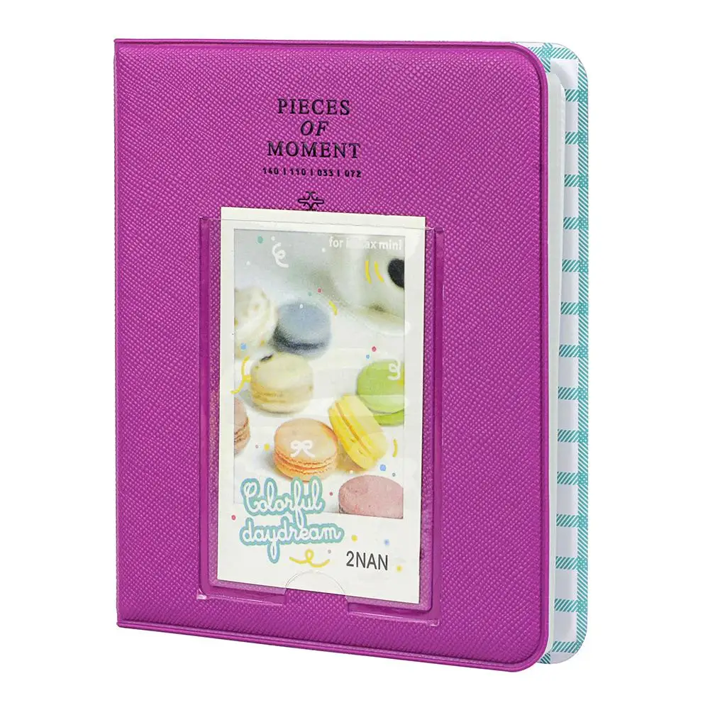 68 карманов Мини Фотоальбом для Instant Polaroid чехол для хранения фотографий для Fujifilm Instax Mini Фильм 7s 8 Корея Instax Мини альбом - Цвет: Purple