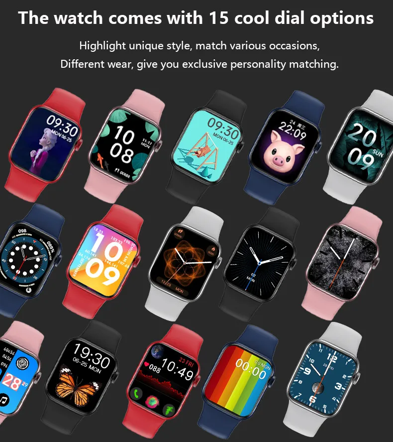 Series 6 Full Touch i12 Smart Watch 1.69 Inch Men Fitness Tracher Heart  Rate IWO 13 Sport Women Smartwatch For IOS Android Apple|Smart Watches| -  AliExpress