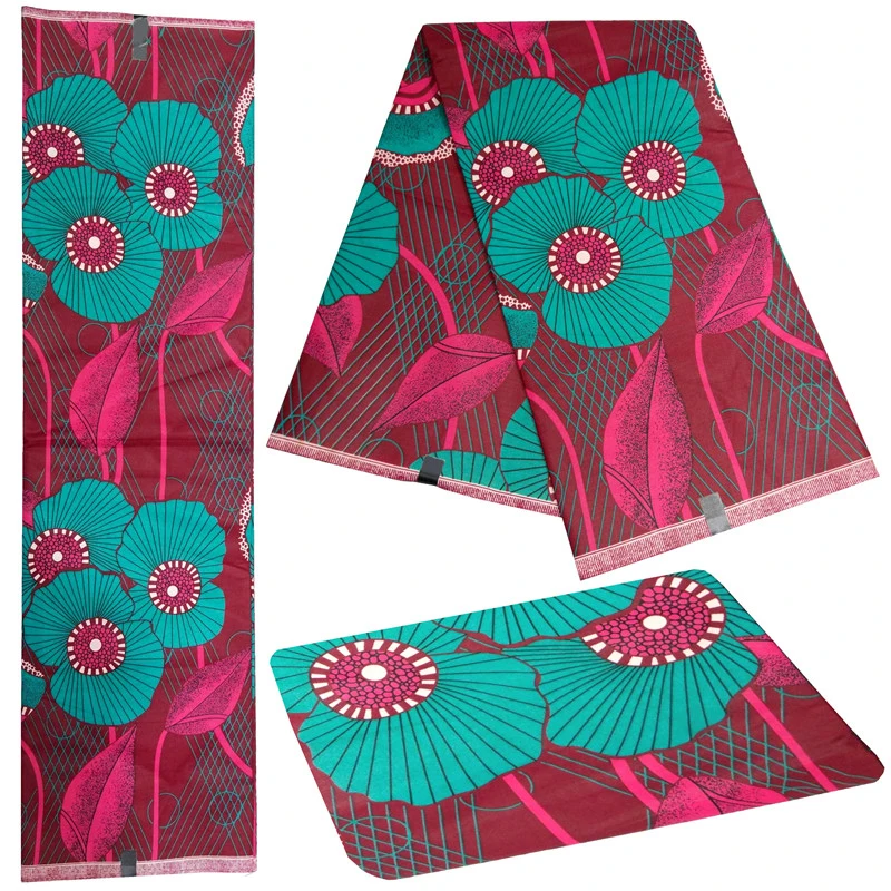 Настоящая голландская восковая ткань с цветочным принтом, нигерийская Анкара, африканская модная восковая ткань, дизайн