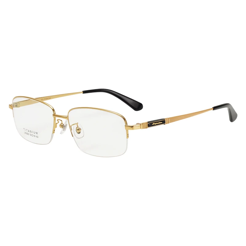 

9989 men's business fashion titanium spectacle frame with prescription glasses with myopia or hyperopia degree to prevent blue l