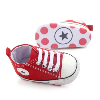 

Newborn Canvas Sneaker Cotton Comfort Breathable First Walkers Crib Shoe Anti-Slip Unisex Toddler Baby Boy Girl Shoes 2020