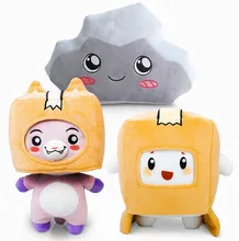 Lankybox – jouet en peluche Foxy, Robot de dessin animé amovible, en peluche, cadeau pour enfants, transformé en poupée, oreiller de lit pour fille