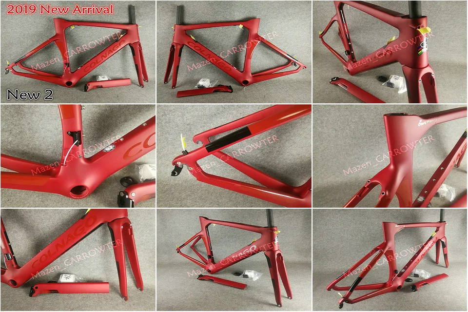 T1000 UD матовый NJRD красный Colnago концепция карбоновые шоссейные рамы и 50 мм карбоновые колеса Novatec A271 ступицы EMS XDB UPS пересылка