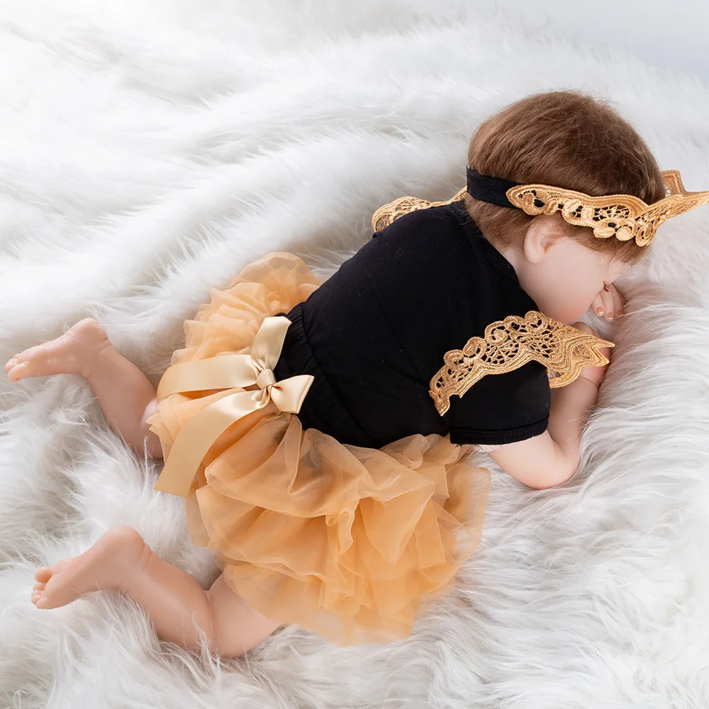 День рождения Reborn Baby Doll Силиконовые Куклы 22 дюймов Принцесса Спящая кукла «подсолуха» для детей, игрушки Bonecas День защиты детей Difts