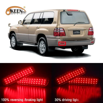 

2Pcs For Toyota Land Cruiser/Lexus LX470 36 LED Rear Bumper Reflector Light Tail Brake Stop DRL Fog Light Day Running Lamp