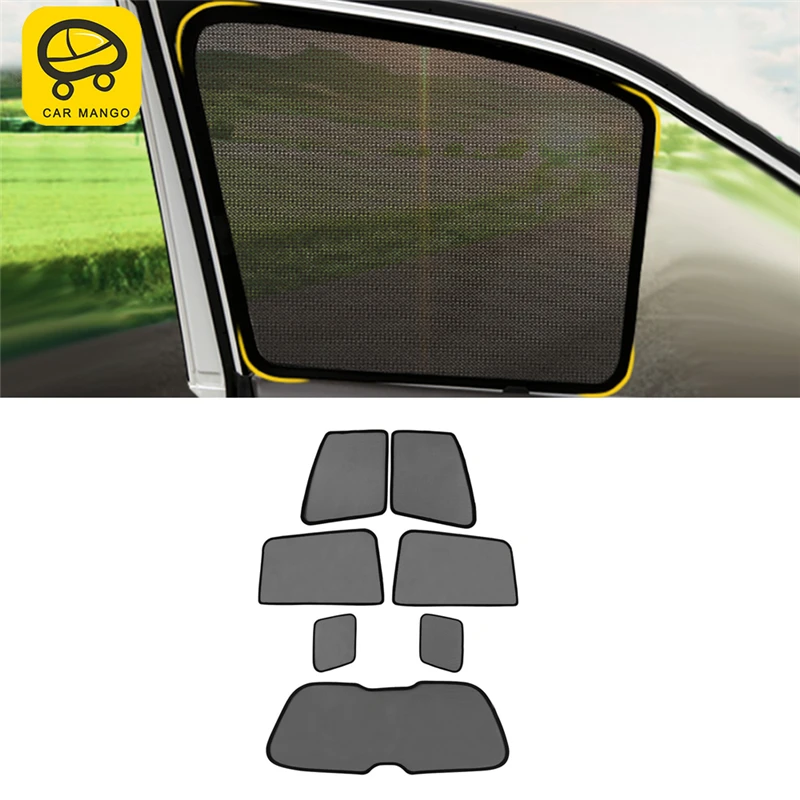Best Price CARMANGO Car Sun Shade UV Protection Magnet Curtain Window Sunshade Side Mesh Visor Summer for Toyota Land Cruiser 200 2016-2018
