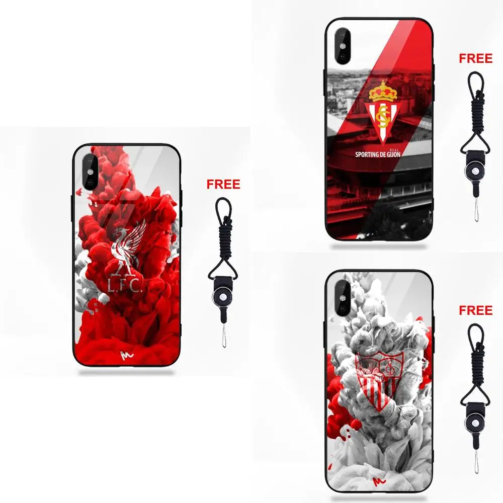 Спортивный Gijon логотип Anciana Фан Клуб для Apple IPhone X XS Max XR 5 5C 5S SE 6 6S 7 8 Plus | Мобильные