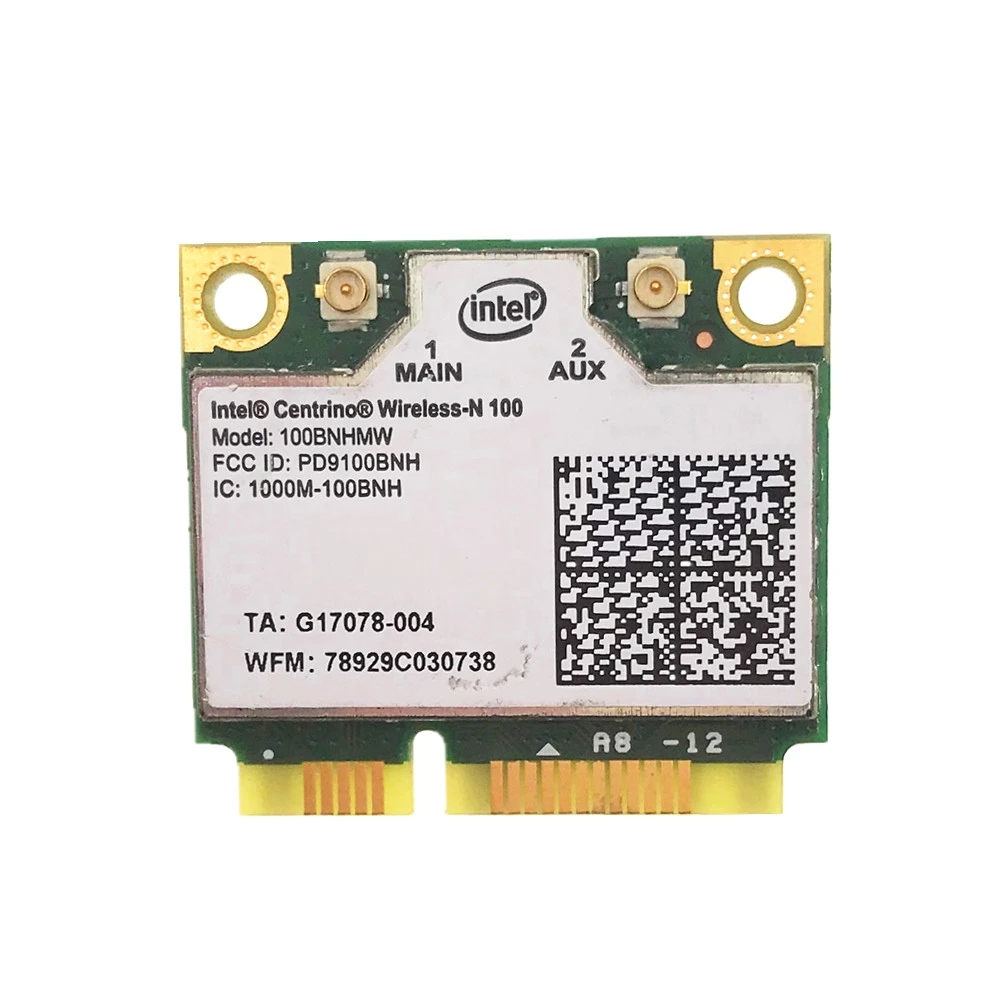 For Intel Centrino Wireless-N 100 100BNHMW 802.11b/g/n 150Mbps PCIe Half Mini Wireless Card