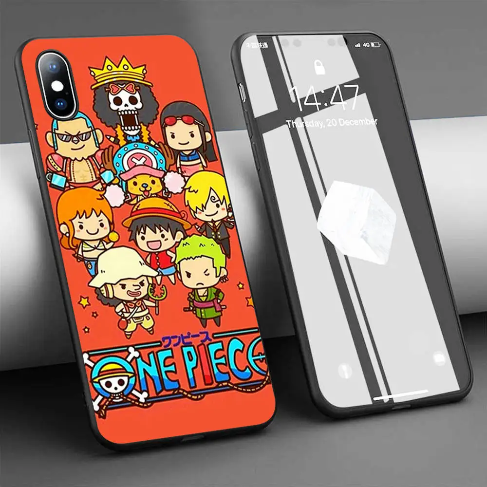 Coque ONE PIECE Cute Luffy Joe Chopper Red Soft Silicone Phone Case for iPhone 11 Pro Max X 5S 6 6S XR XS 7 8 Plus | Мобильные