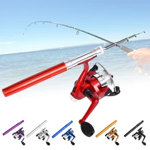 New Mini Telescopic Pocket Fish Pen Fishing Rod  Aluminum Alloy Fishing Rod and Reel Wheel Fishing Tackles Accessories Tools