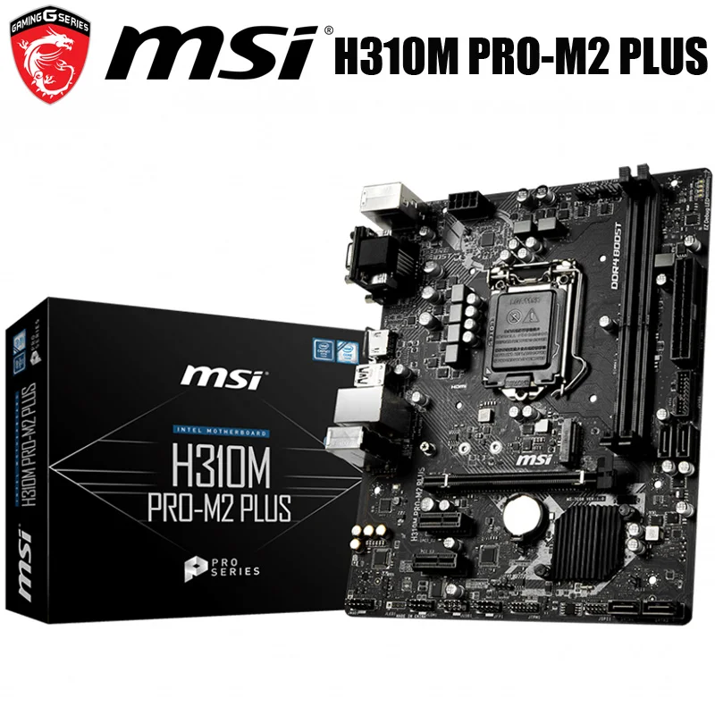 Новая материнская плата MSI H310M PRO M2 PLUS LGA 1151 HDMI M.2 Intel H310 DDR4 PCI E 3 0 десктопная