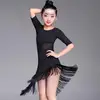 New Girls Latin Dance Dress Fringe Latin Dance Clothes Kids Competition Salsa Costume Black Red Child Ballroom Tango Dresses ► Photo 2/5