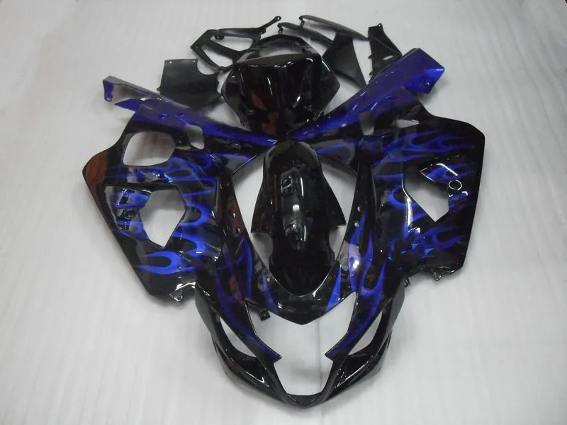 Комплект обтекателей для мотоцикла GSXR600 750 K4 04 05 GSXR 600 GSXR750 2004 2005 Синий Пламя Черный