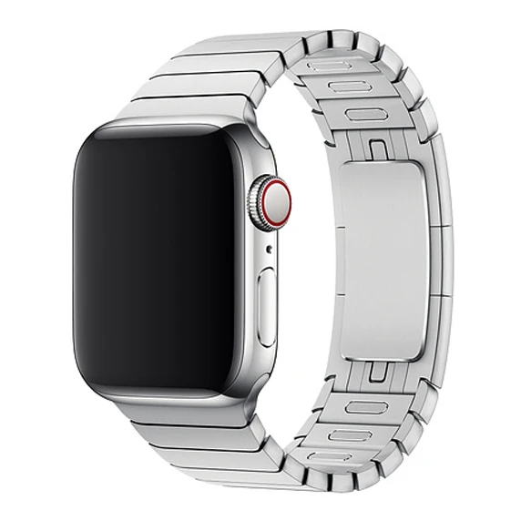 Натуральная 1:1 ремешок для наручных часов Apple watch, версии 44 мм 40 мм Iwatch seies 5/4/3/2/1, 42 мм, 38 мм, версия Нержавеющая сталь браслет ремешок gen.6 - Цвет ремешка: sliver