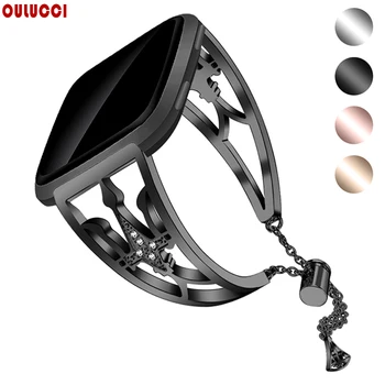 

OULUCCI Diamonds metal Bracelet Strap Wristband for Fitbit versa 2 band strap Bracelet Accessories for fitbit versa band womens