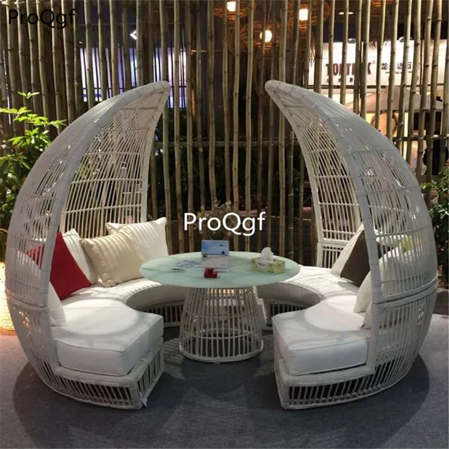 Ngryise 1Pcs A Set rattan bird nest shape sofa white brown black choice - Цвет: white