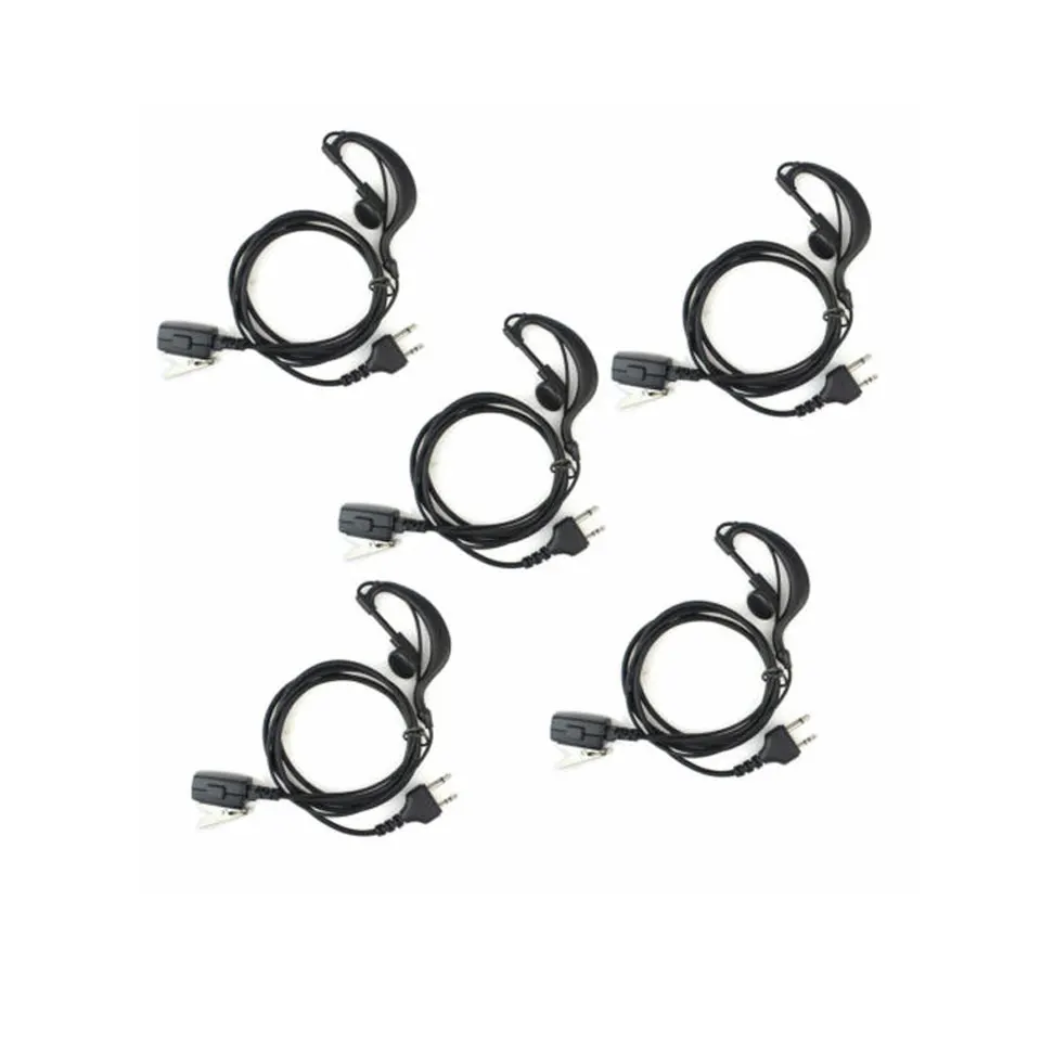 

5pcs 2 Pin PTT MIC Earpiece for MIDLAND Two Way Radio G7 GXT550 GXT650 LXT80 LXT112 New Walkie Talkie Headset C0246A