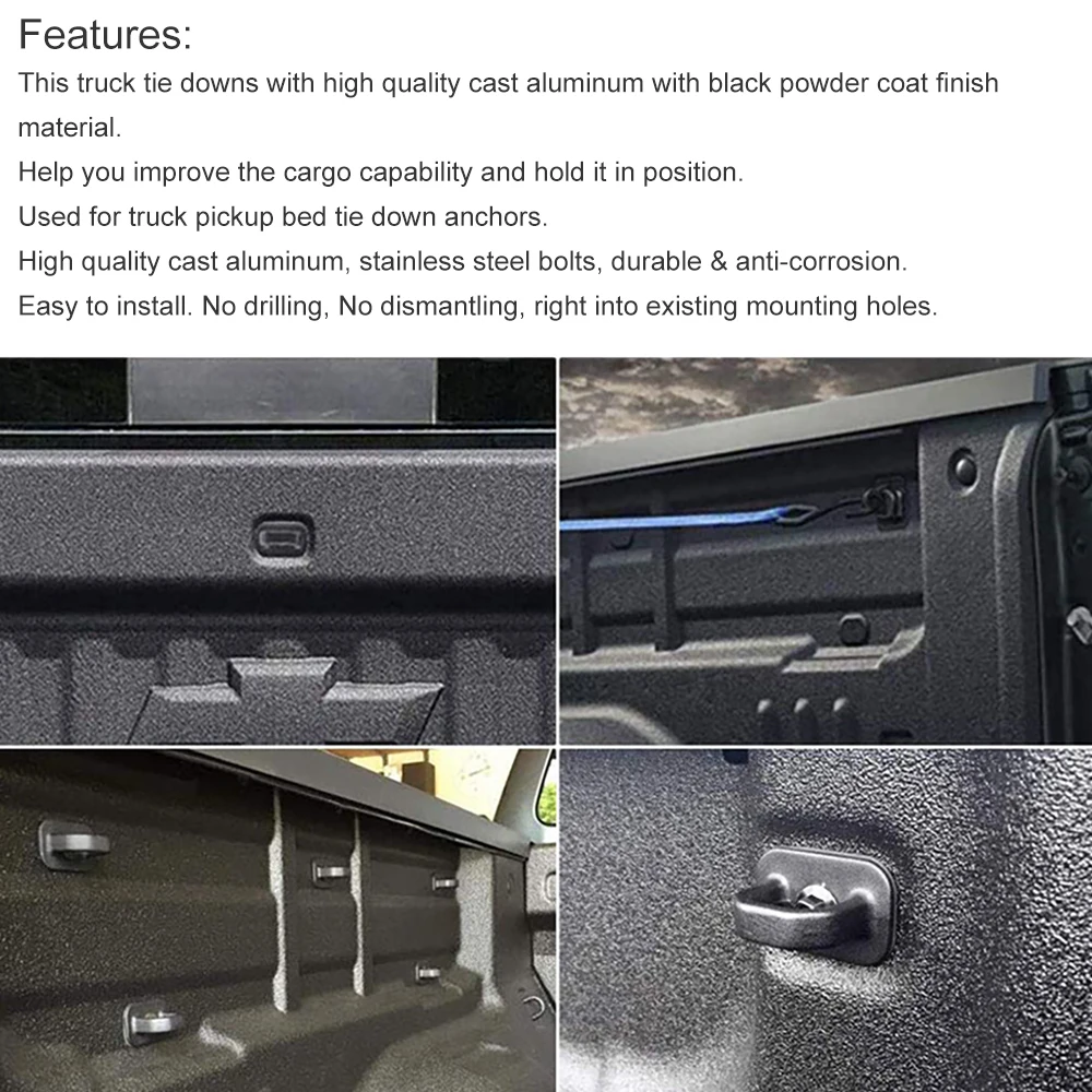 Speedwow Truck Bed Stake Pockets Tie Down Anchors Set Side Wall Anchor For Chevy Silverado Colorado For Gmc Sierra Canyon Towing Hauling Aliexpress