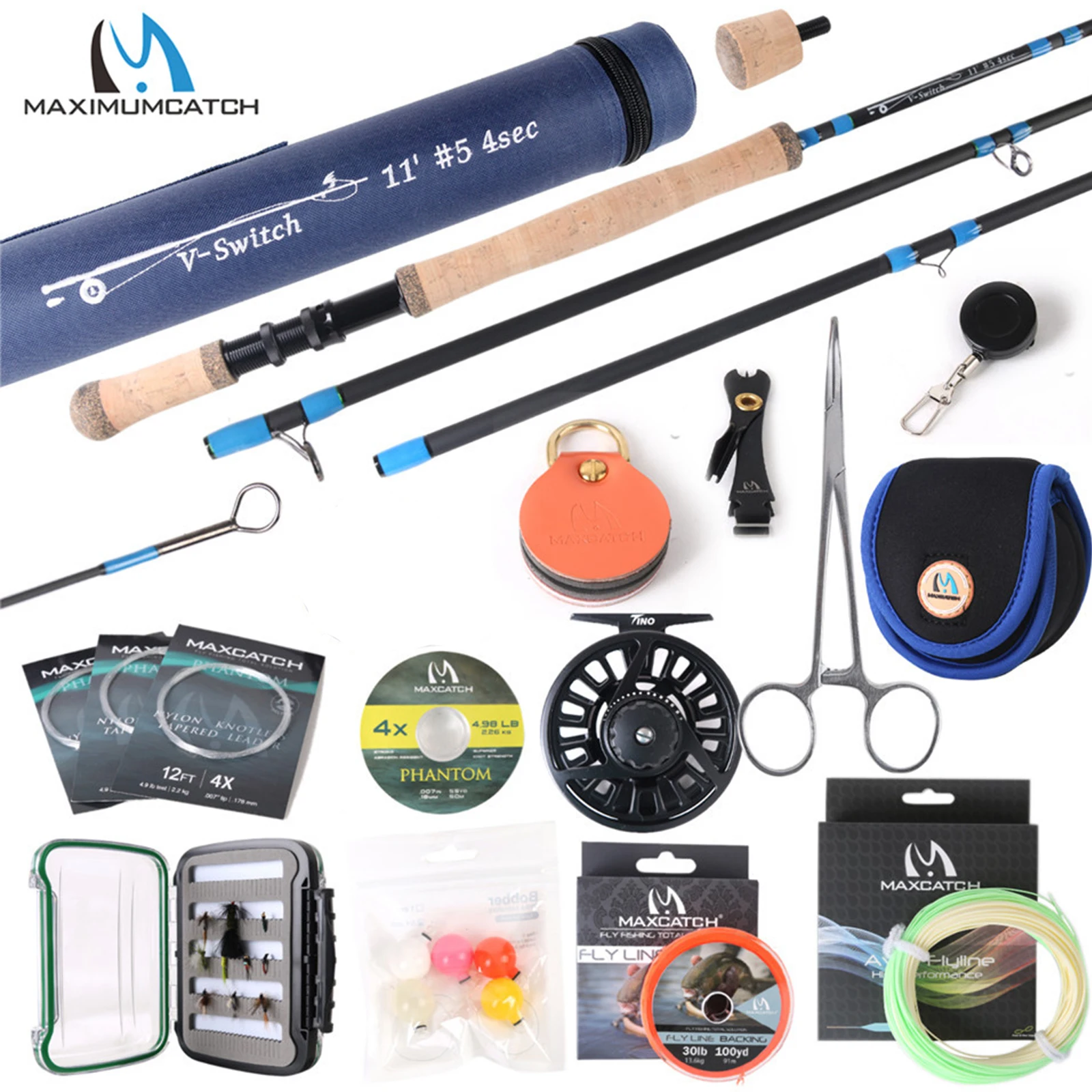 Maximumcatch Maxcatch 4 8WT Switch Fly Fishing Rod Full Kit 10 11FT