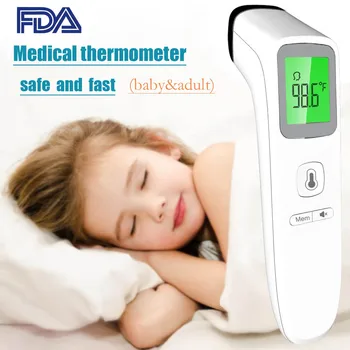 

Baby Thermometer Infrared Non-Contact Body Measurement Digital IR LCD Kids Forehead Ear Hot Sell Mom Baby Care Fever Termometro