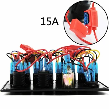 

Car Rocker Switch RV Waterproof Parts Red Panel Marine Circuit Breaker