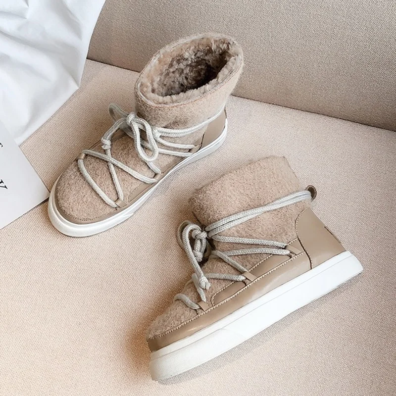 

women boots warm fur ankle boots for women snow boots women shoes fashion boots female outdoor casual shoes women flats booties