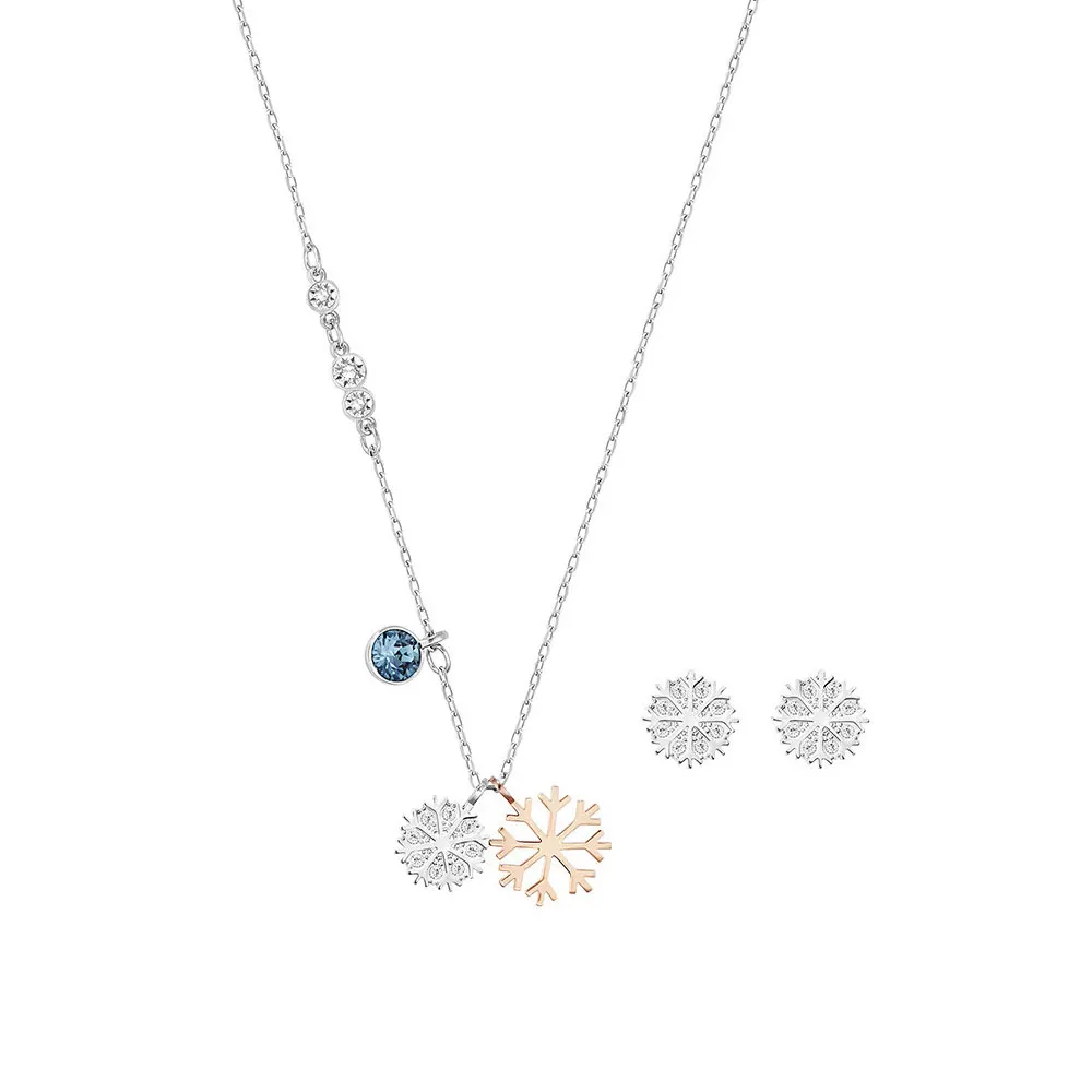 

SWA 2019 Duo Evil Eye Pendant Snowflake Christmas Gift Original Lucky Guard Fashion Jewelry Girlfriend Free Shipping 5169397