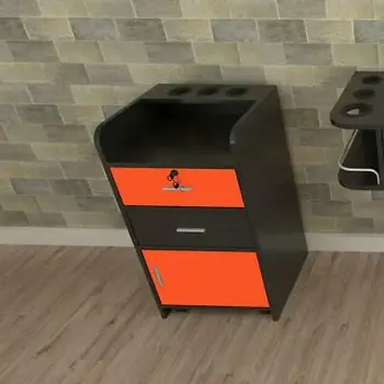 

Beauty Salon Storage Locking Cabinet Stylist Equipment w/Hair Dryer Holder