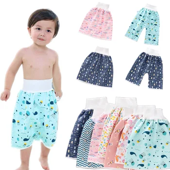 

Children Diaper Skirt Training Skirt Pure Cotton High Waist Waterproof Diaper Skirt Children Baby Cloth Diaper Urination Skirt